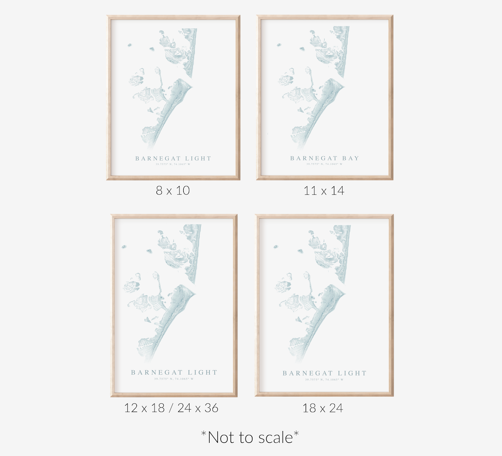 Barnegat Light Map Print