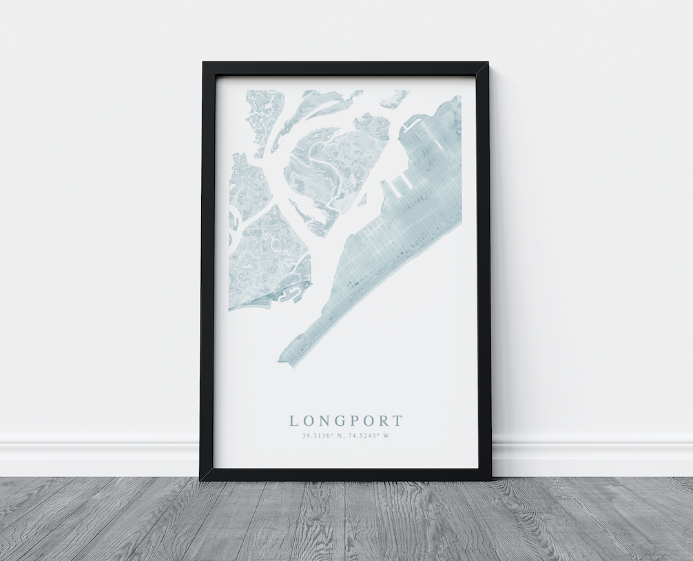 Longport NJ Map Print