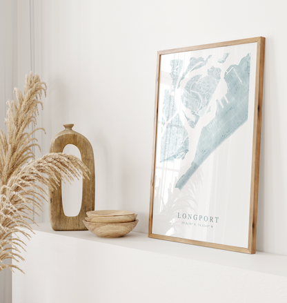 Longport NJ Map Print