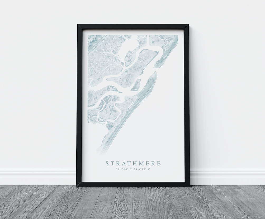 Strathmere NJ Map Print