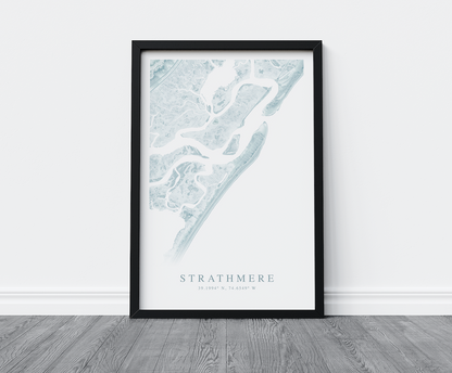 Strathmere NJ Map Print