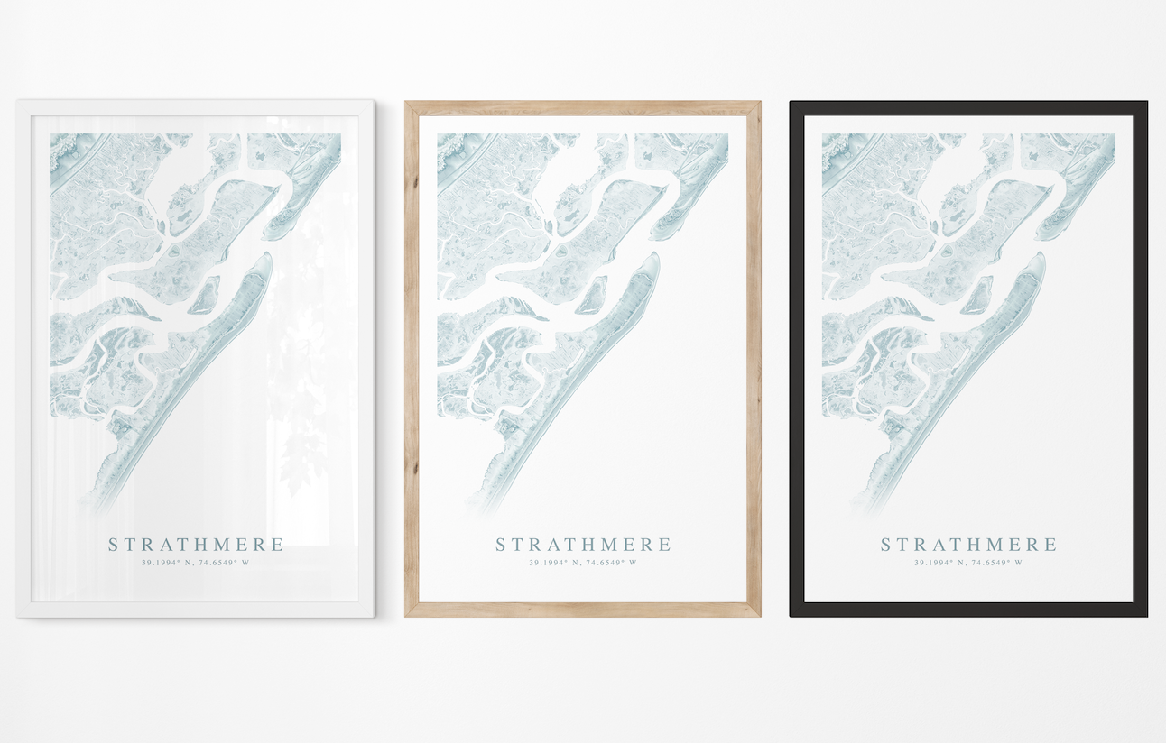 Strathmere NJ Map Print
