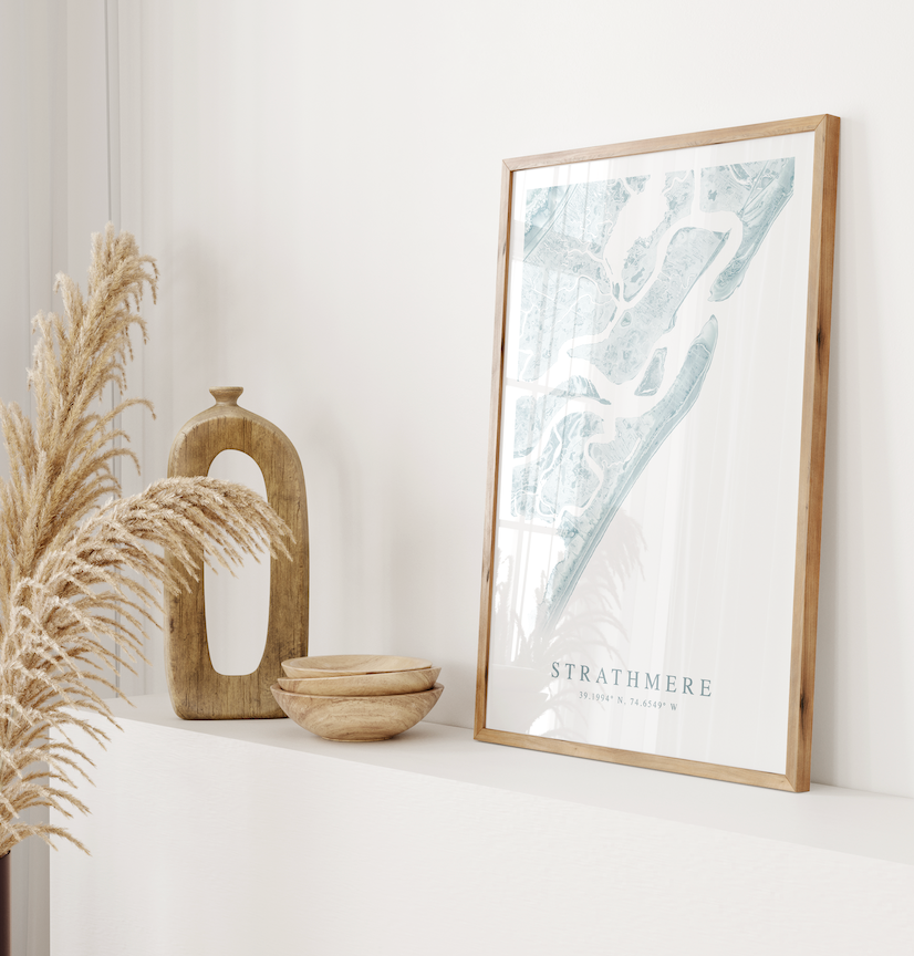 Strathmere NJ Map Print
