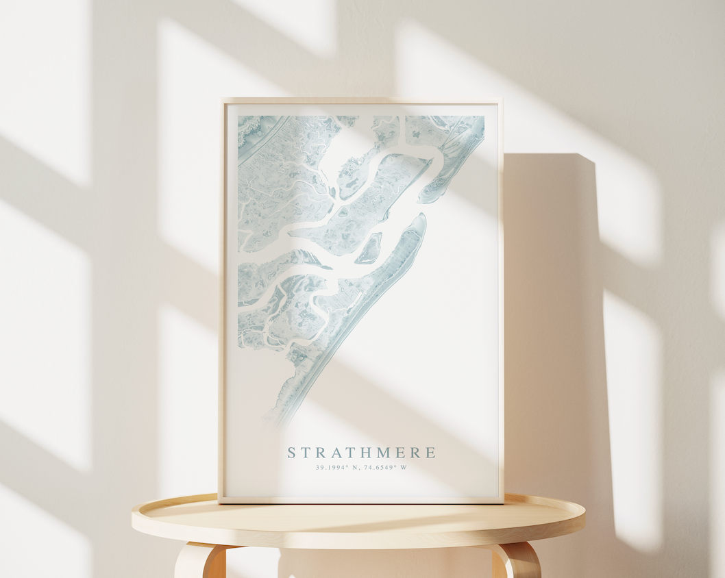 Strathmere NJ Map Print