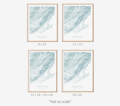 Awendaw Map Print