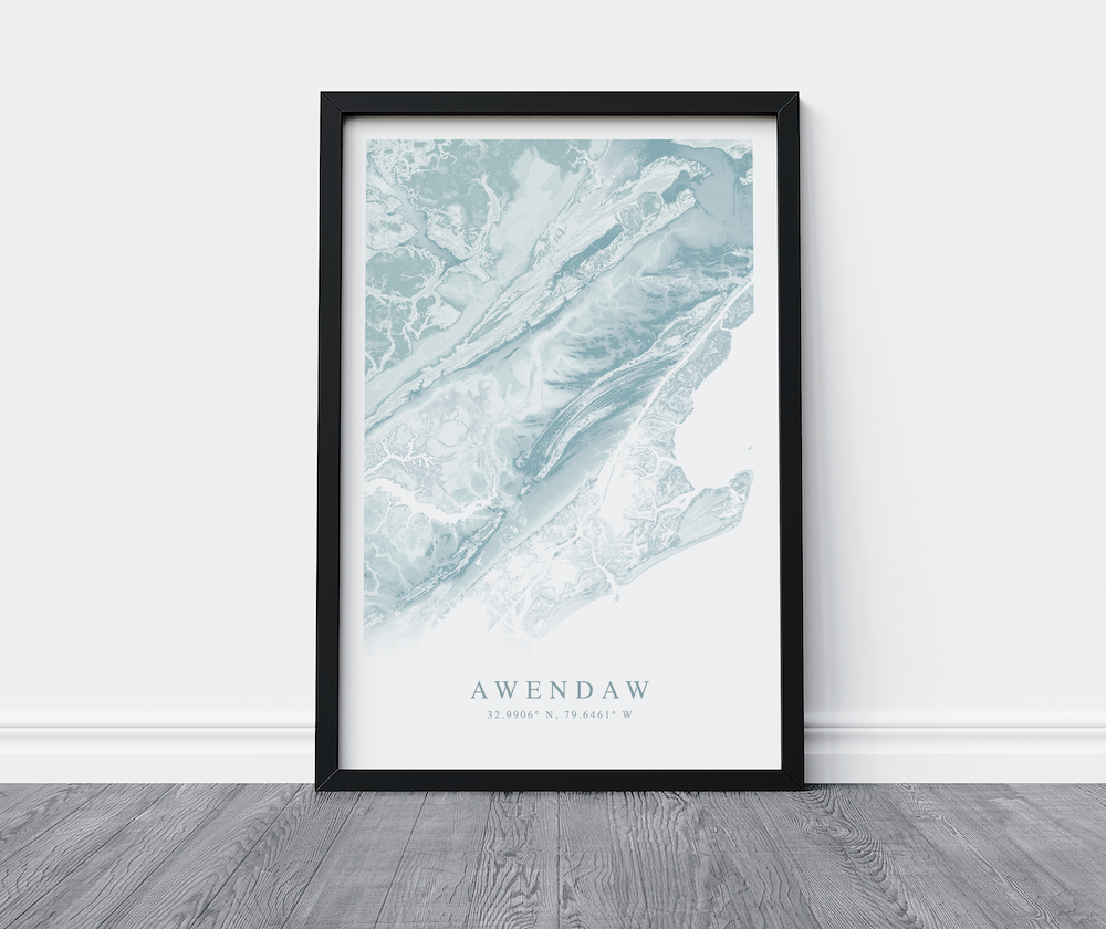 Awendaw Map Print