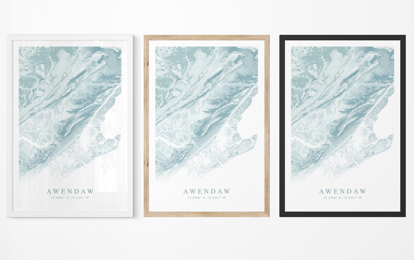 Awendaw Map Print
