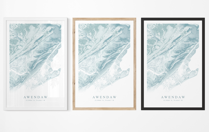 Awendaw Map Print