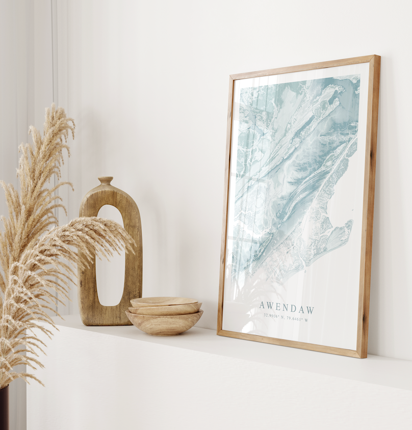 Awendaw Map Print