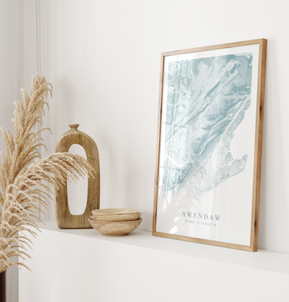 Awendaw Map Print