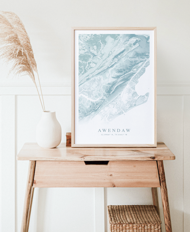 Awendaw Map Print