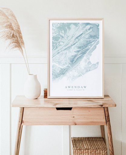 Awendaw Map Print