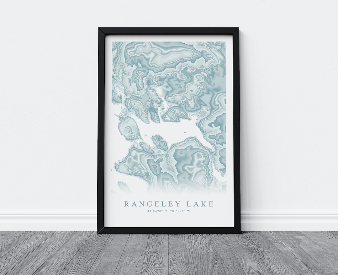 Rangeley Lake Map Print