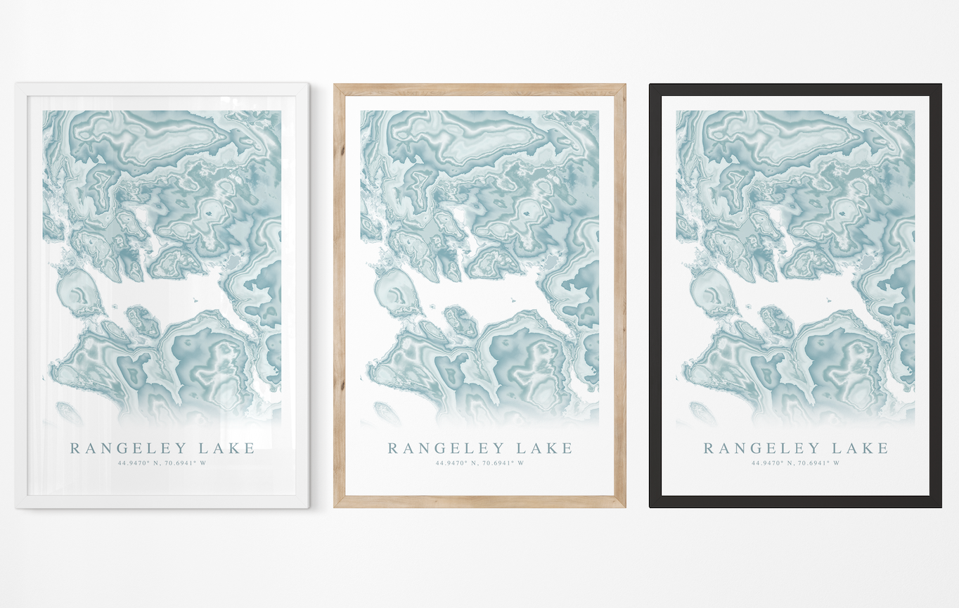 Rangeley Lake Map Print