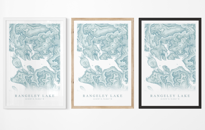 Rangeley Lake Map Print