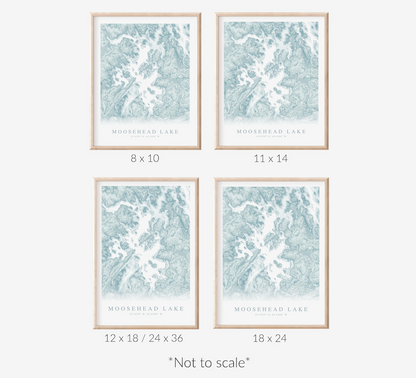 Moosehead Lake Map Print
