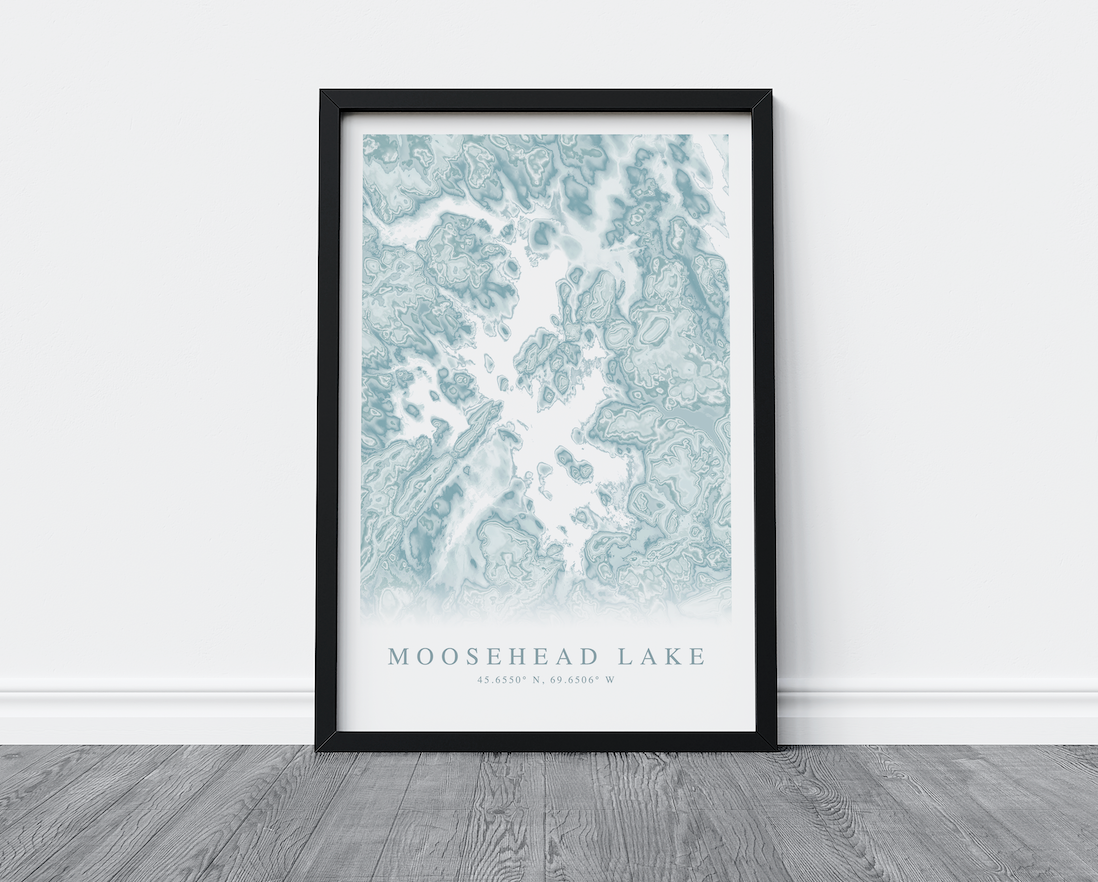 Moosehead Lake Map Print