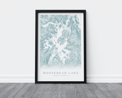 Moosehead Lake Map Print
