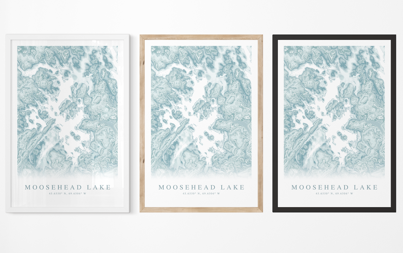Moosehead Lake Map Print