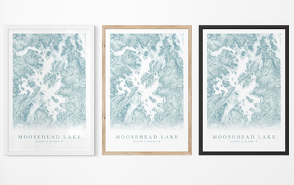 Moosehead Lake Map Print