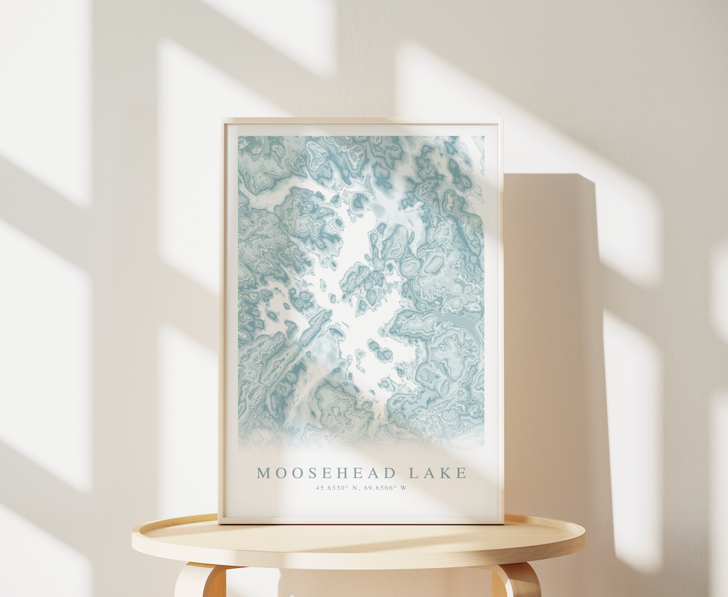 Moosehead Lake Map Print