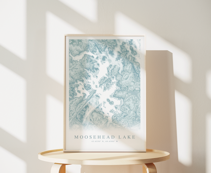 Moosehead Lake Map Print