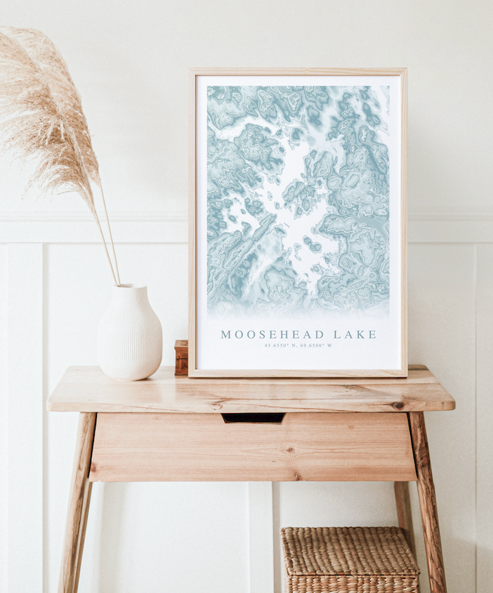 Moosehead Lake Map Print