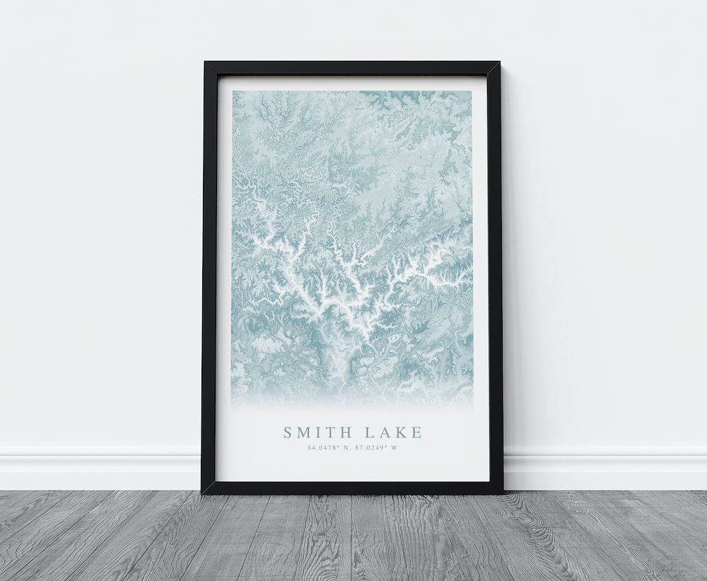 Smith Lake AL Map Print