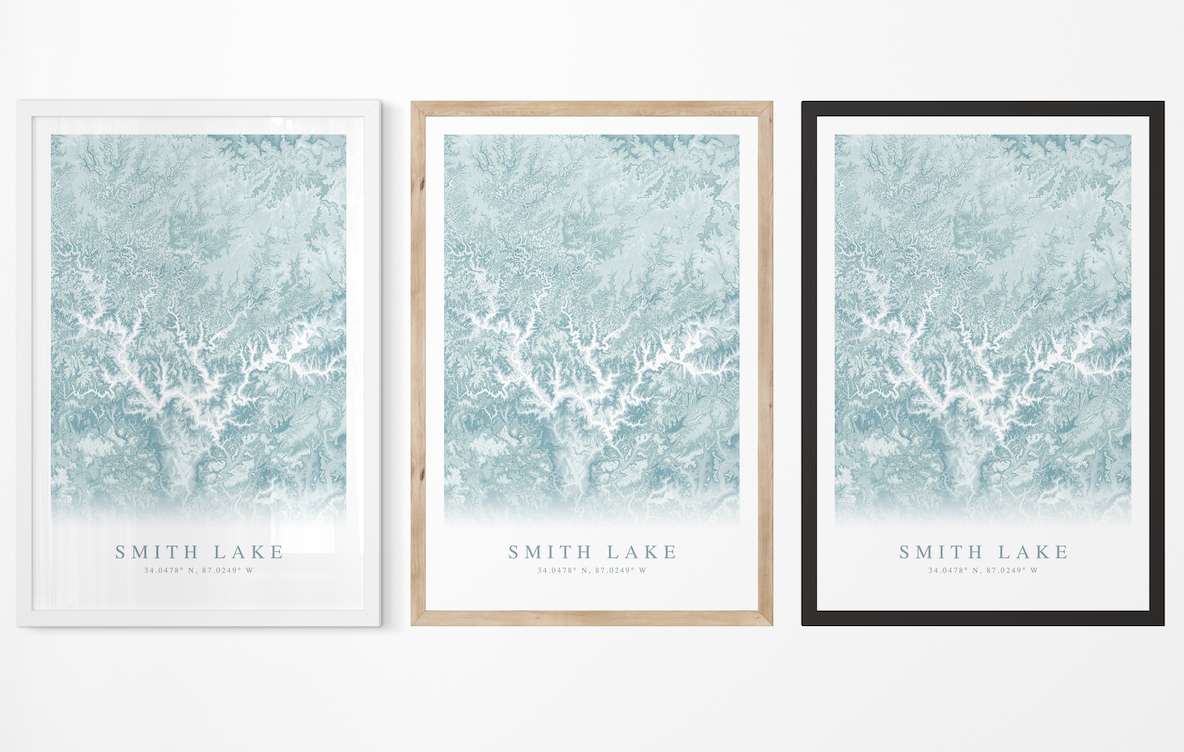 Smith Lake AL Map Print