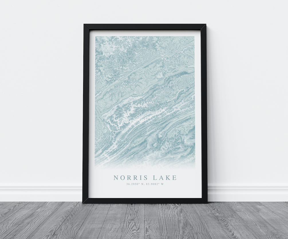 Norris Lake Map Print