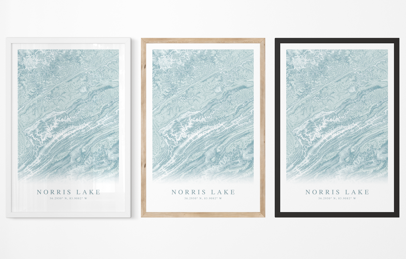 Norris Lake Map Print