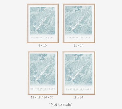 Guntersville Lake Map Print