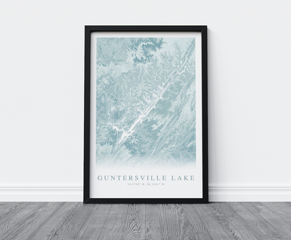 Guntersville Lake Map Print
