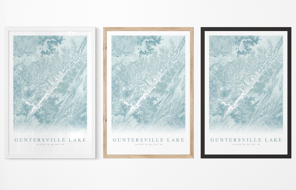 Guntersville Lake Map Print