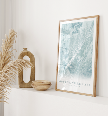 Guntersville Lake Map Print