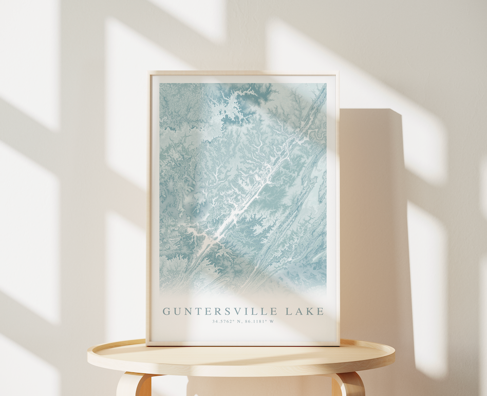 Guntersville Lake Map Print