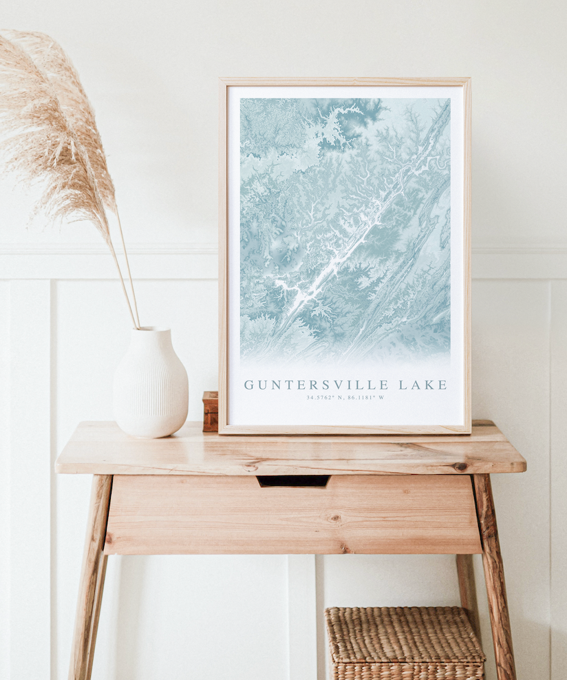 Guntersville Lake Map Print