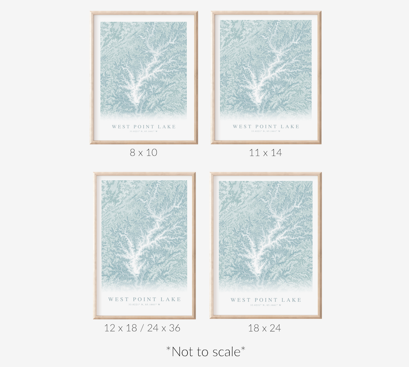 West Point Lake Map Print