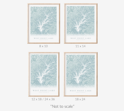 West Point Lake Map Print