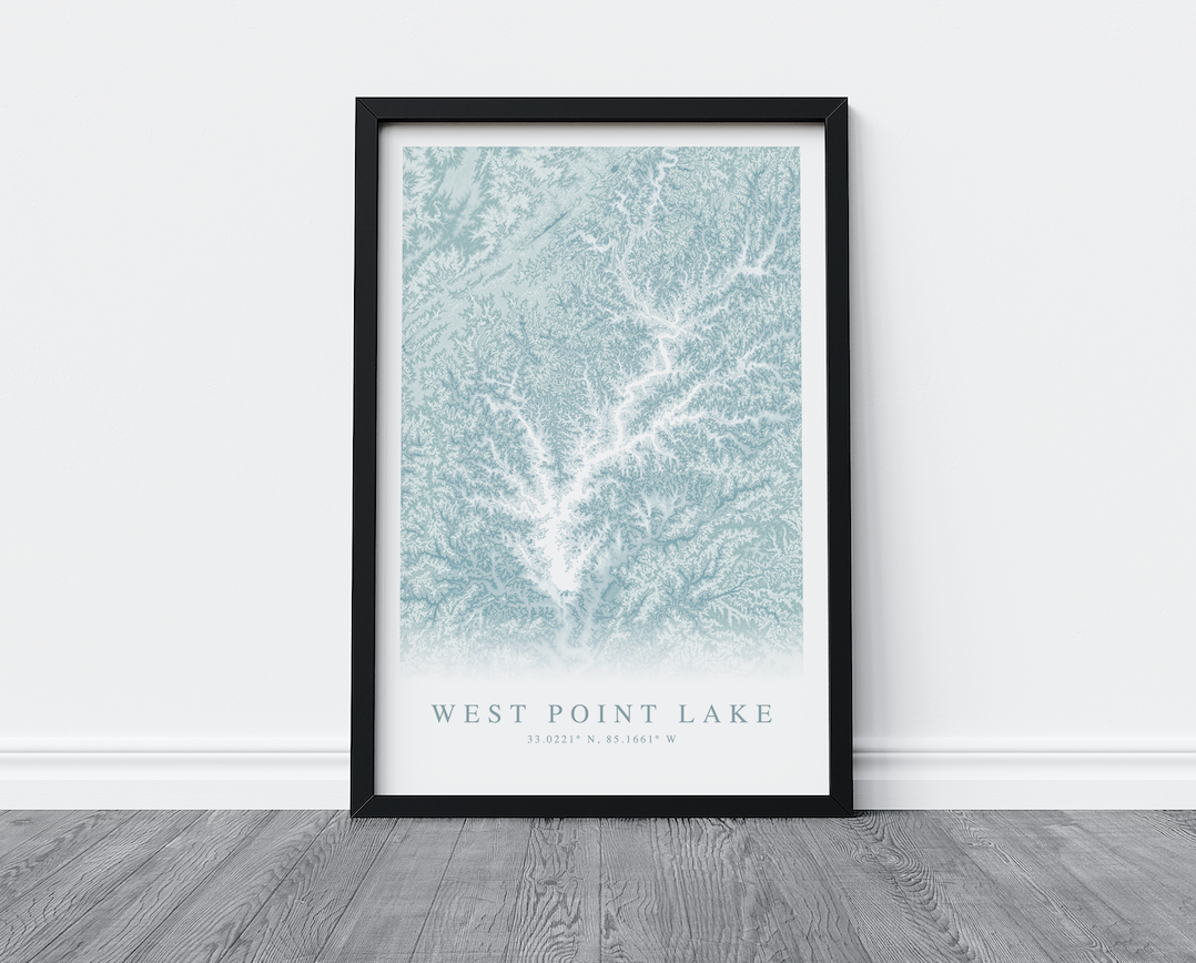West Point Lake Map Print