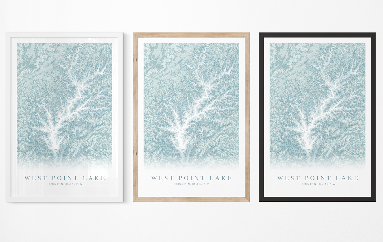 West Point Lake Map Print