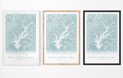 West Point Lake Map Print