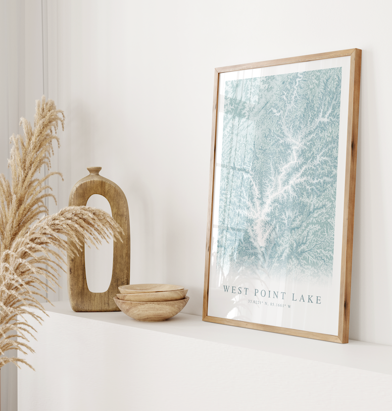 West Point Lake Map Print