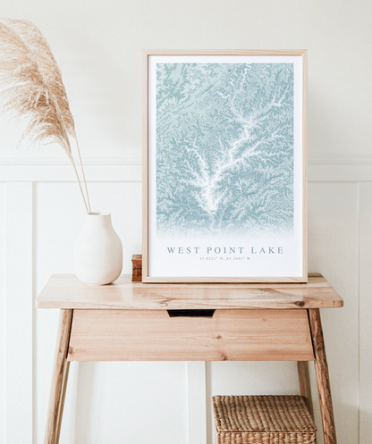 West Point Lake Map Print