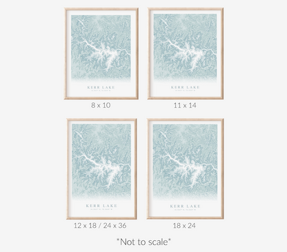 Kerr Lake Map Print