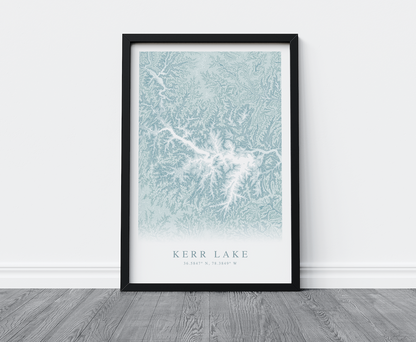 Kerr Lake Map Print