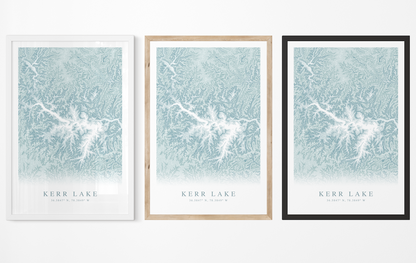 Kerr Lake Map Print