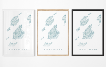 Peaks Island Map Print