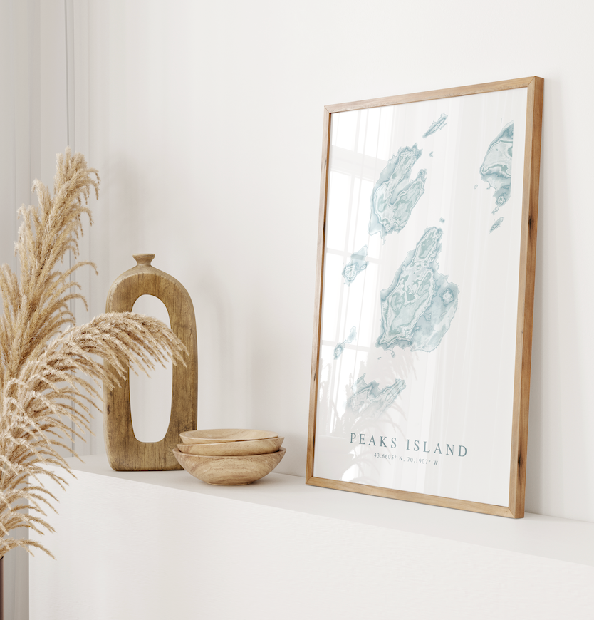 Peaks Island Map Print