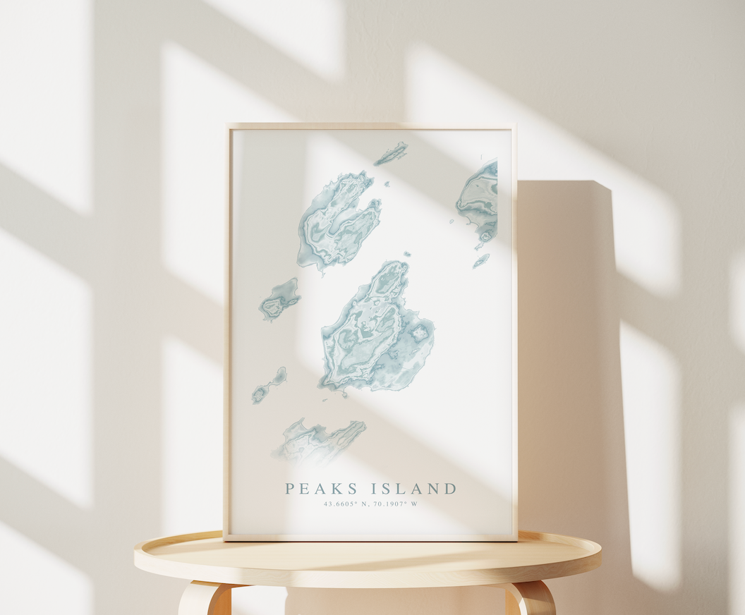 Peaks Island Map Print